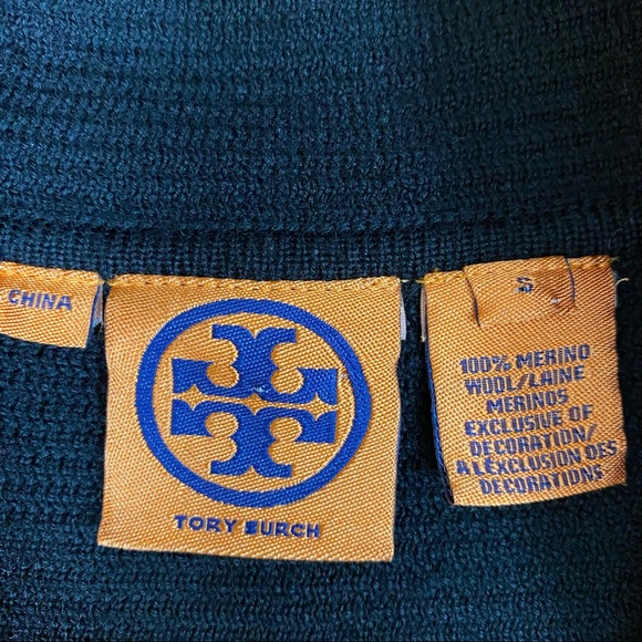 Tory Burch Merino Wool‎ Tunic Knit Sweater Woman's Small Color Black - Picture 4 of 7